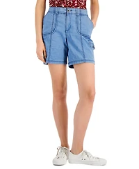Style & Co Women's Mid-Rise Comfort-Waist Cargo Shorts, Exclusively at Macy's