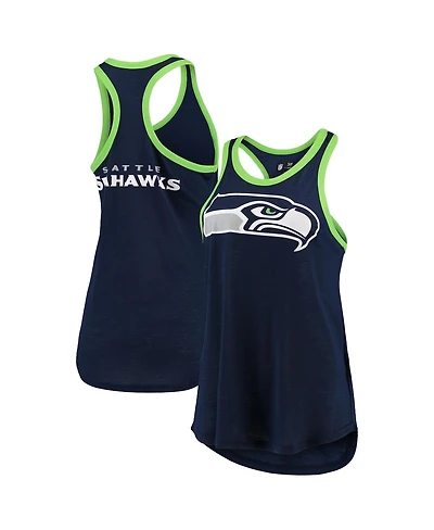 Women's College Navy Seattle Seahawks Tater Tank Top
