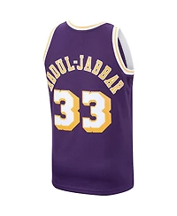 Men's Kareem Abdul-Jabbar Purple Los Angeles Lakers 1983-84 Hardwood Classics Swingman Jersey