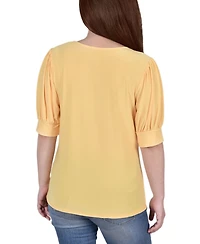 Ny Collection Petite Short Sleeve Balloon Top