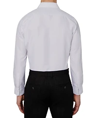 Calabrum Men's Regular Fit Dot Print Wrinkle Free Performance Dress Shirt