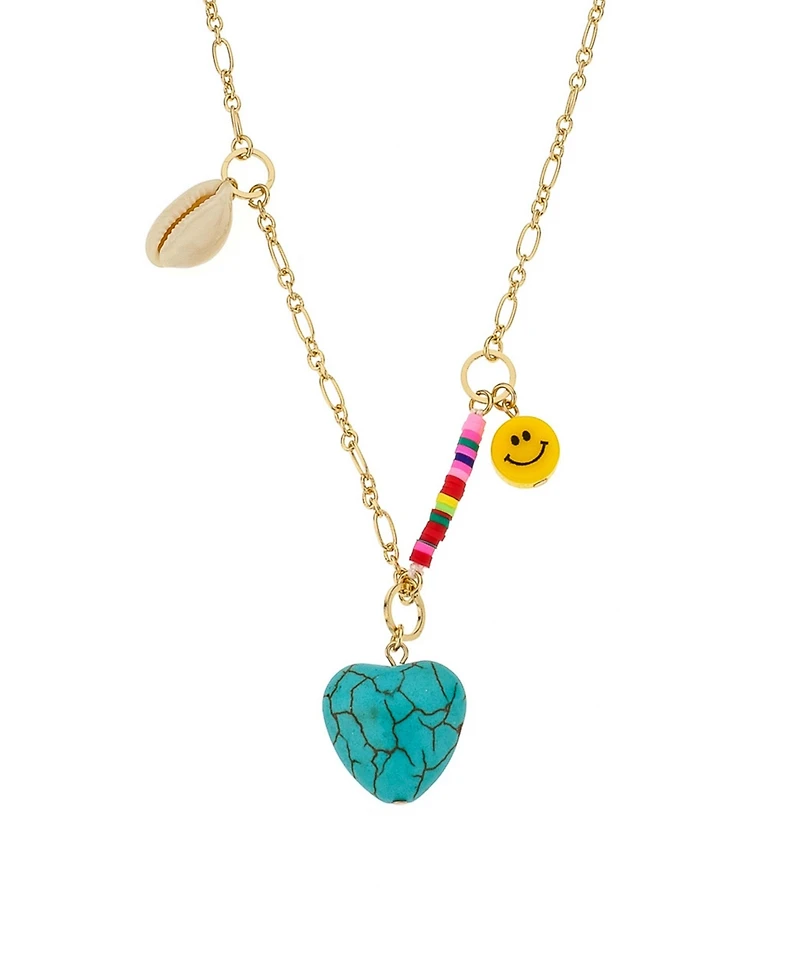 Ettika 18K Gold Plated Chain Necklace with Beads