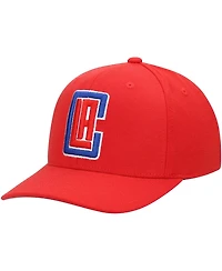 Men's Mitchell & Ness Red La Clippers Ground Stretch Snapback Hat