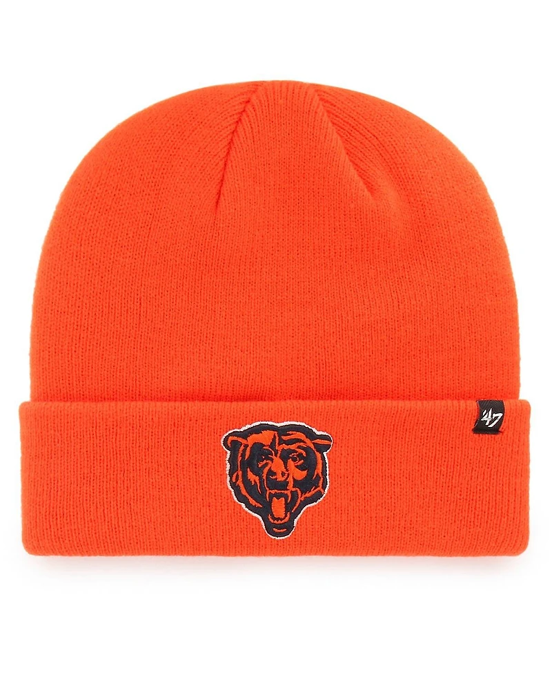 Men's '47 Orange Chicago Bears Secondary Basic Logo Cuffed Knit Hat