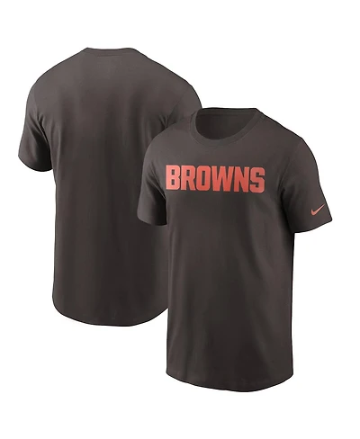 Men's Nike Brown Cleveland Browns Team Wordmark T-shirt