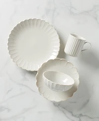 French Perle Scallop 4 Piece Place Setting