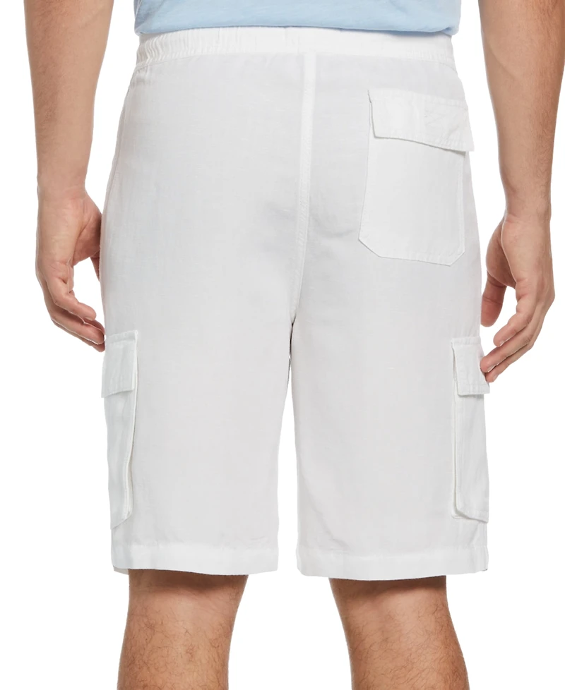 Cubavera Men's Linen Blend Pull-On Cargo Short