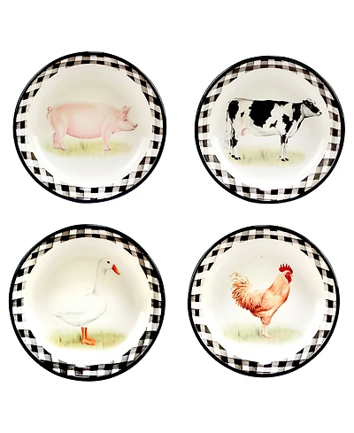 Certified International On The Farm Soup Bowl, Set of 4