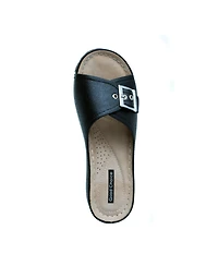 Gc Shoes Women's Justina Buckle Comfort Wedge Sandals