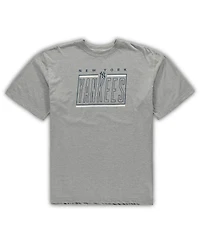 Men's Concepts Sport Heathered Gray, Navy New York Yankees Big and Tall T-shirt and Shorts Sleep Set