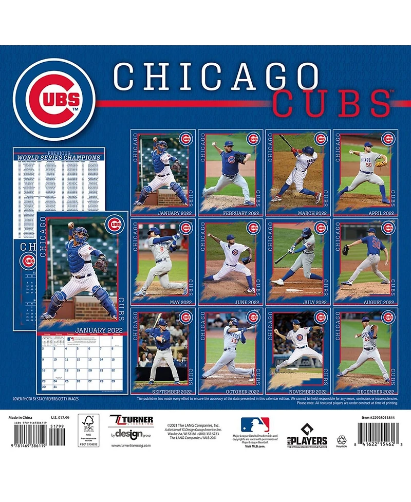 Turner Licensing Chicago Cubs 2022 Wall Calendar