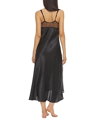 Flora by Flora Nikrooz Stella Satin Venise Trim Lingerie Nightgown