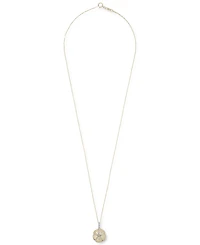 Wrapped Diamond Starfish Sand Dollar Pendant Necklace (1/10 ct. t.w.) in 14k Gold-Plated Sterling Silver, 16" + 2" extender, Created for Macy's