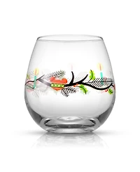 JoyJolt Disney Mickey Mouse 15 oz Joy O Joy Stemless Wine Glass, Set of 4