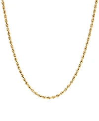 Glitter Rope Link 16" Chain Necklace (2mm) in 10k Gold