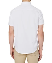 Society of Threads Men's Regular Fit Non-Iron Performance Stretch Solid Button-Down Shirt