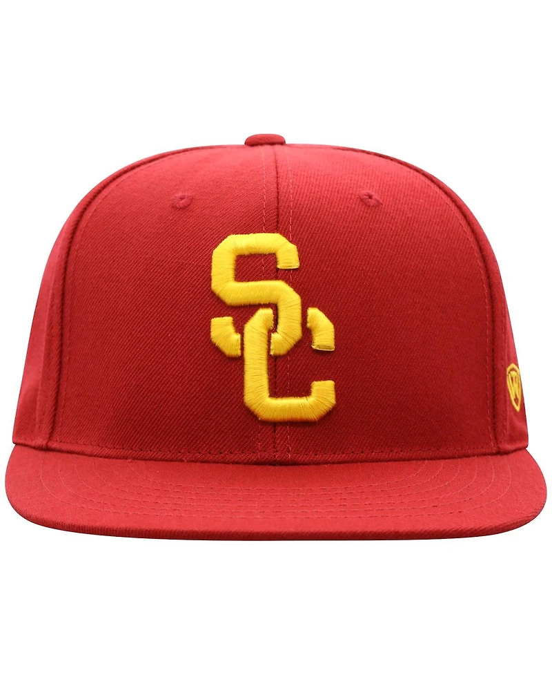 Men's Top of the World Cardinal Usc Trojans Team Color Fitted Hat