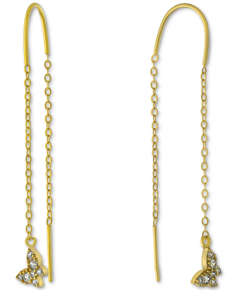 Giani Bernini Cubic Zirconia Butterfly Threader Earrings, Created for Macy's