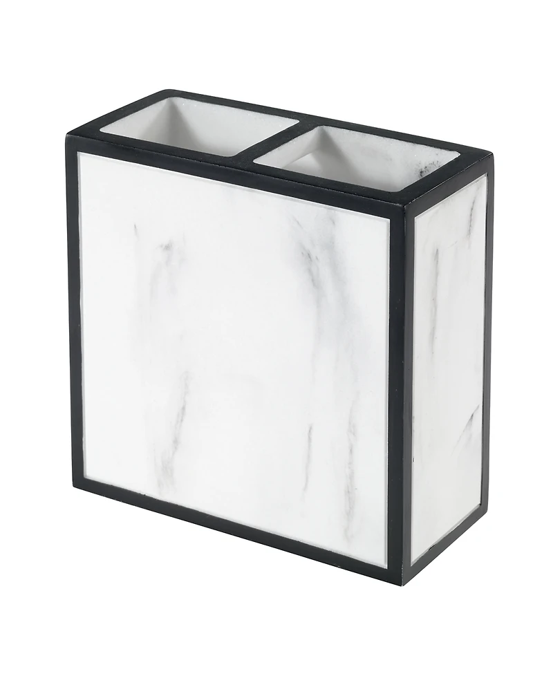 Avanti Jasper Framed Marble-look Resin Toothbrush Holder