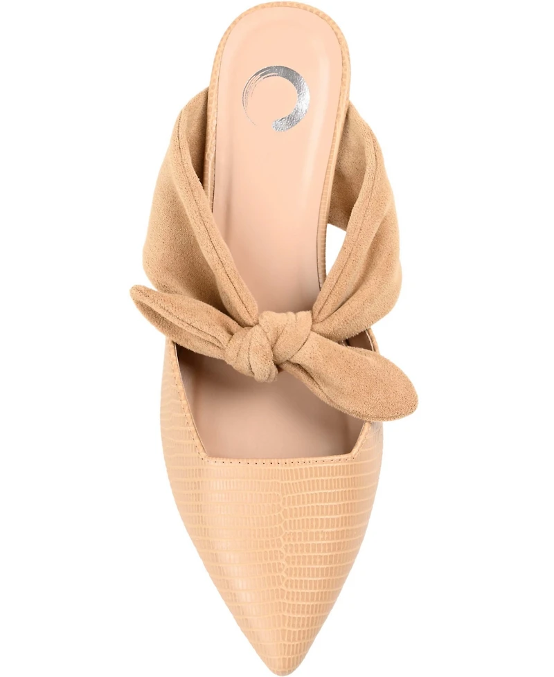 Journee Collection Women's Melora Bow Detail Slip On Mules