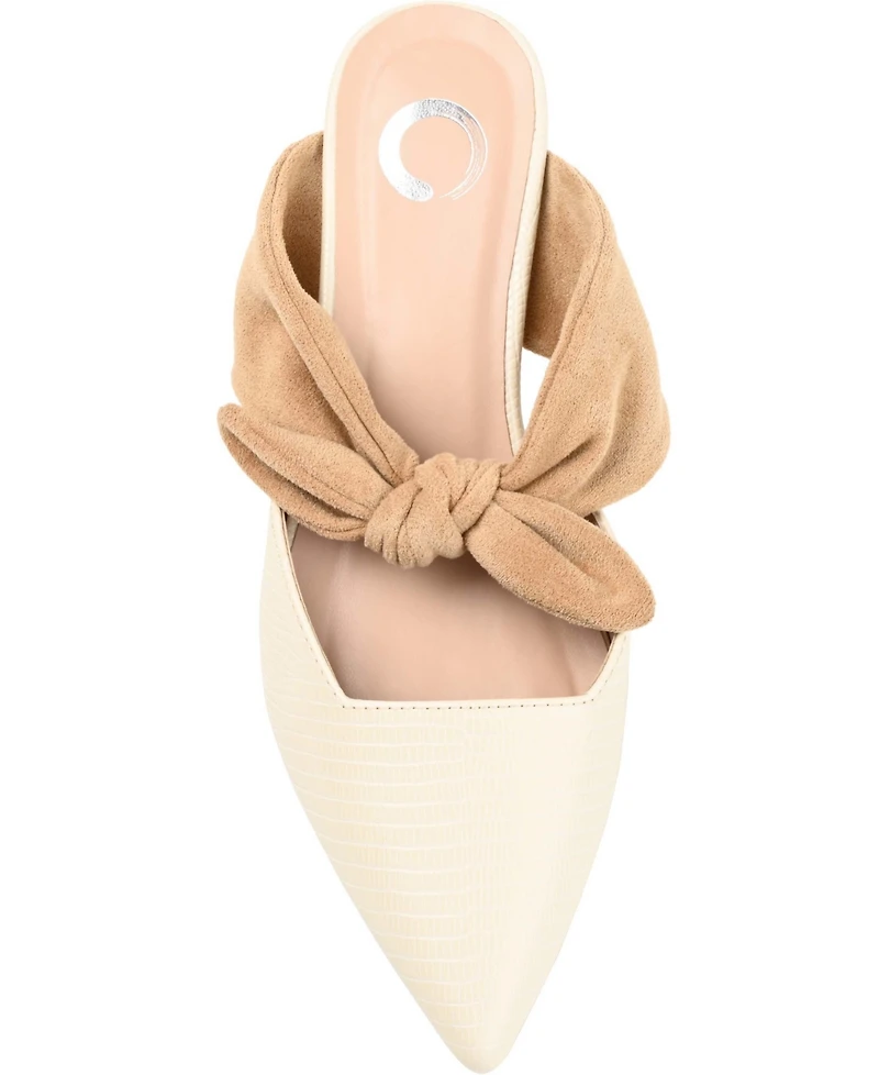 Journee Collection Women's Melora Bow Detail Slip On Mules