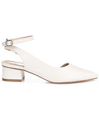 Journee Collection Women's Keefa Ankle Strap Slingback Heels