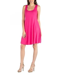 24seven Comfort Apparel Women's Sleeveless A-Line Fit and Flare Skater Dress