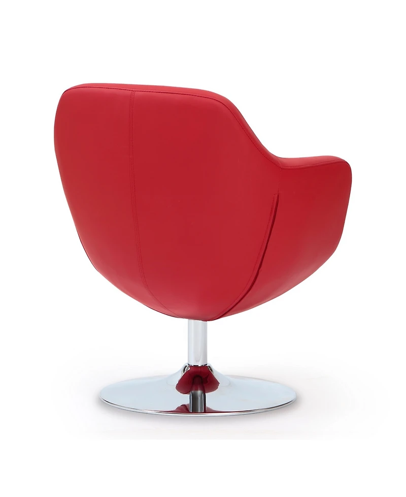 Manhattan Comfort Caisson Swivel Upholstered Accent Chair