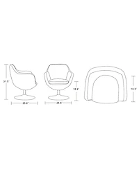 Manhattan Comfort Caisson Swivel Upholstered Accent Chair