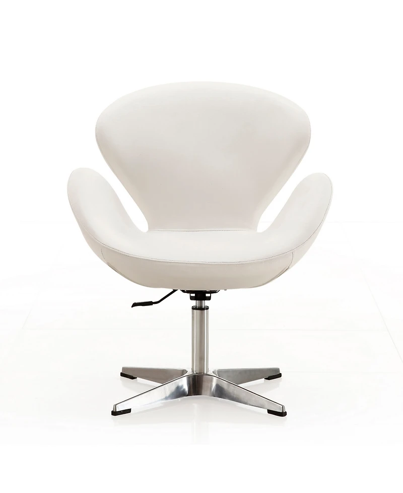 Manhattan Comfort Raspberry Adjustable Upholstered Swivel Chair