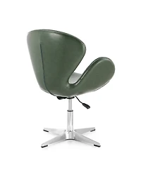 Manhattan Comfort Raspberry Adjustable Upholstered Swivel Chair