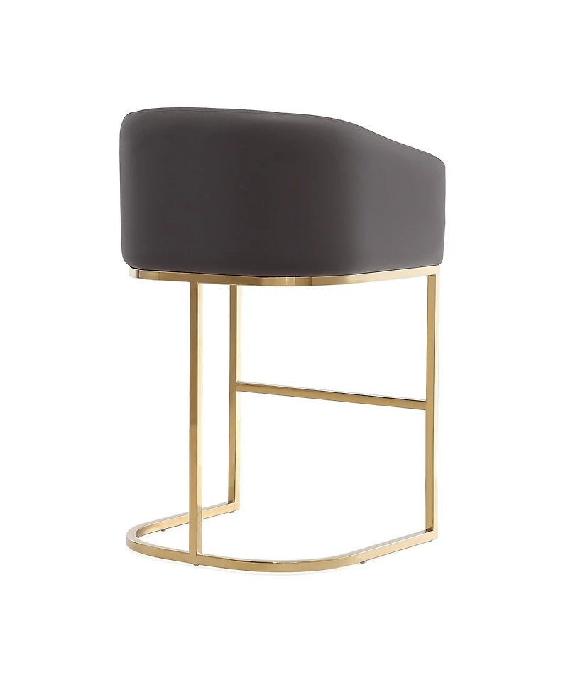 Manhattan Comfort Louvre 36" Leatherette Upholstered Counter Stool