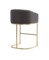 Manhattan Comfort Louvre 36" Leatherette Upholstered Counter Stool