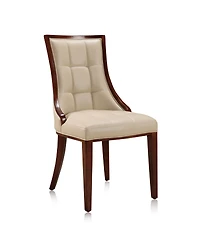 Manhattan Comfort Fifth Avenue 2-Piece Leatherette Upholstered Dining Chair Set
