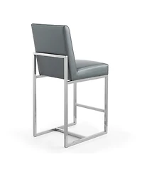 Manhattan Comfort Element 2-Piece Leatherette Upholstered Counter Stool Set
