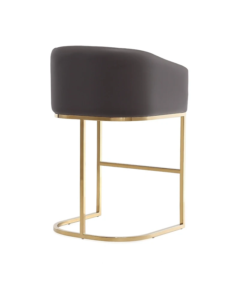 Manhattan Comfort Louvre 3-Piece Leatherette Upholstered Counter Stool Set