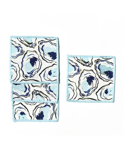 Coton Colors Oyster Print Cocktail Napkins, Set of 4