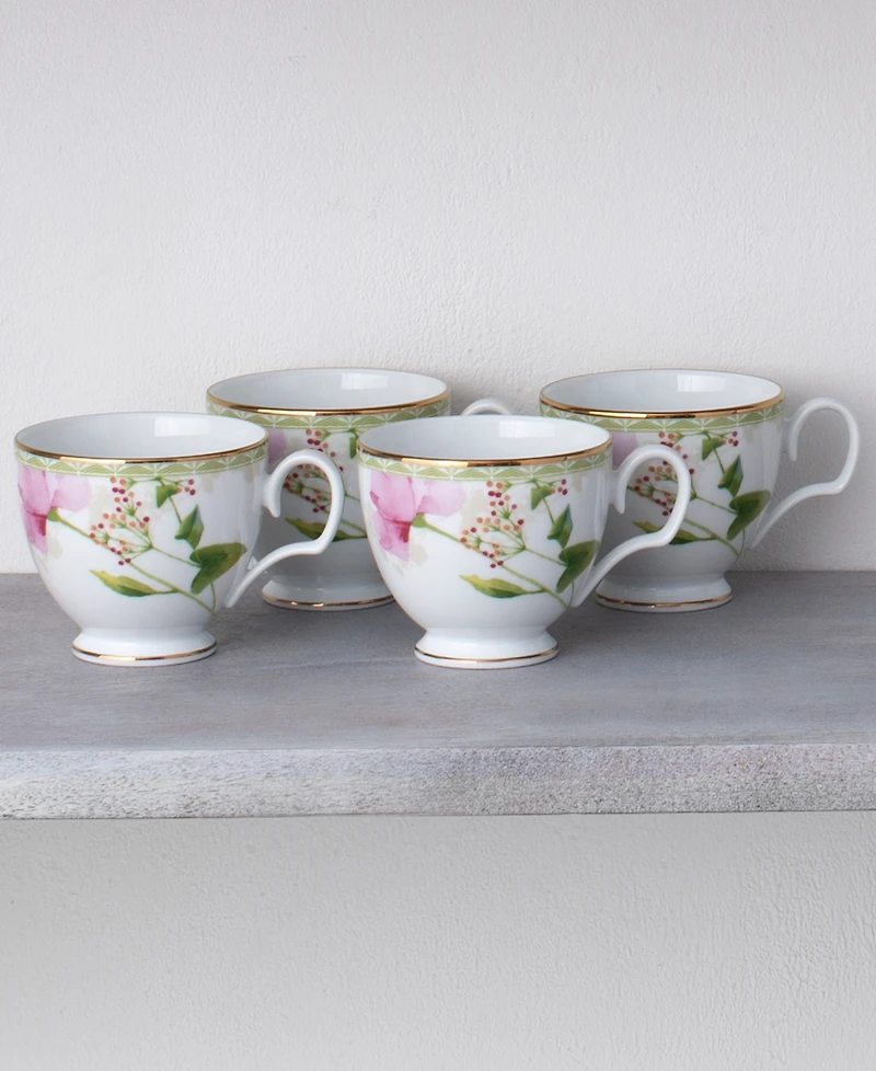 Noritake Poppy Place 8 Oz Cups, Set of 4