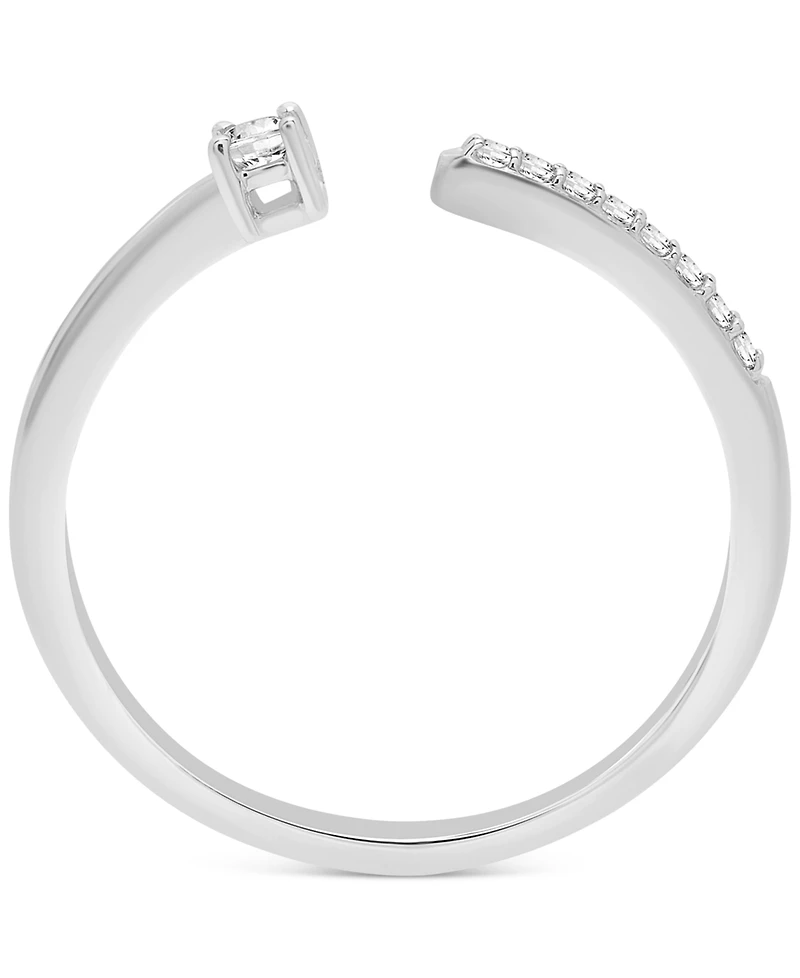 Wrapped Diamond Cuff Statement Ring (1/10 ct. t.w.) 14k Yellow or White Gold, Created for Macy's