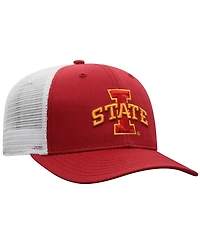 Men's Top of the World Cardinal, White Iowa State Cyclones Trucker Snapback Hat