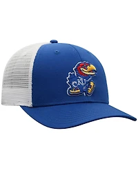 Men's Top of the World Royal, White Kansas Jayhawks Trucker Snapback Hat