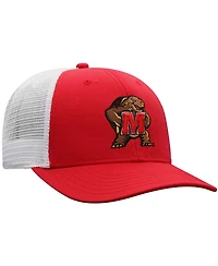 Men's Top of the World Red, White Maryland Terrapins Trucker Snapback Hat