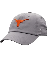Men's Top of the World Gray Texas Longhorns Staple Adjustable Hat