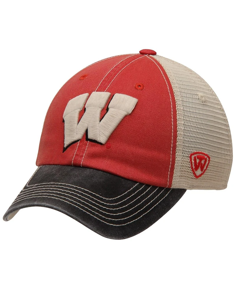Men's Wisconsin Badgers Top of the World Offroad Trucker Adjustable Hat - Cardinal