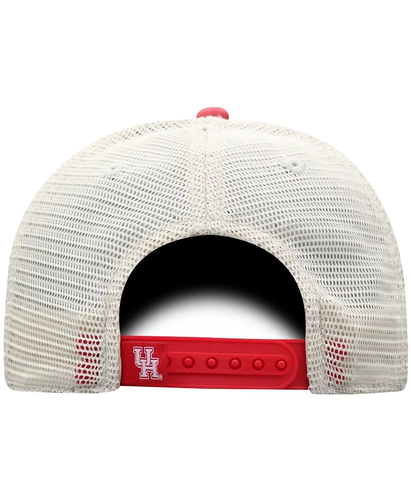 Men's Top of the World Red Houston Cougars Offroad Trucker Snapback Hat