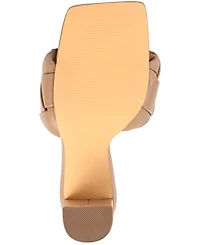 Journee Collection Women's Maysie Woven Square Toe Sandals