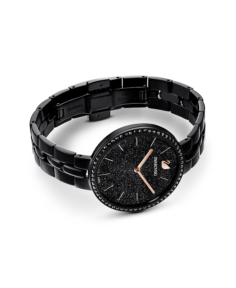 Swarovski Cosmopolitan Black Metal Bracelet Watch, 31.75 mm