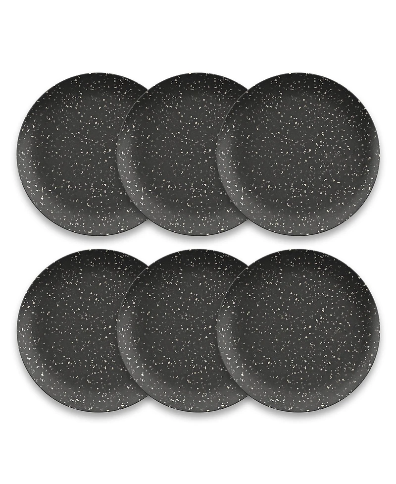 Abode Homewares Orion Speckles 6-Piece Dinner Plate Set, 10.5"