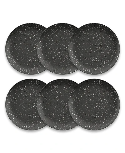 Abode Homewares Orion Speckles 6-Piece Dinner Plate Set, 10.5"