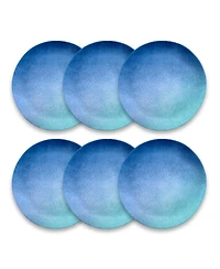 Abode Homewares Melamine Oceanic Ombre Dinner Plates, Set of 6